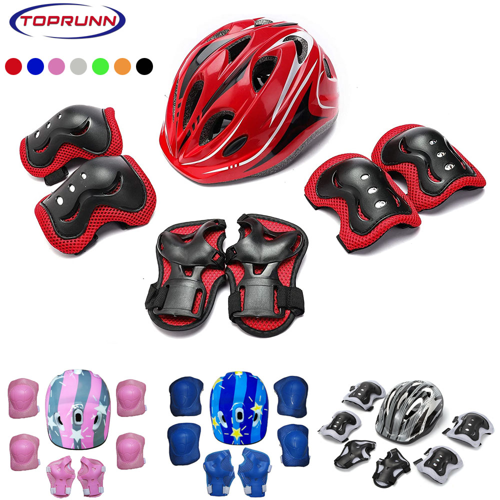 Cycling Gear Of The Year - Kinder-Fahrradhelm, Knie-Ellenbogen-Handgelenkschützer, Kleinkind-Helm mit Schutzausrüstung, für