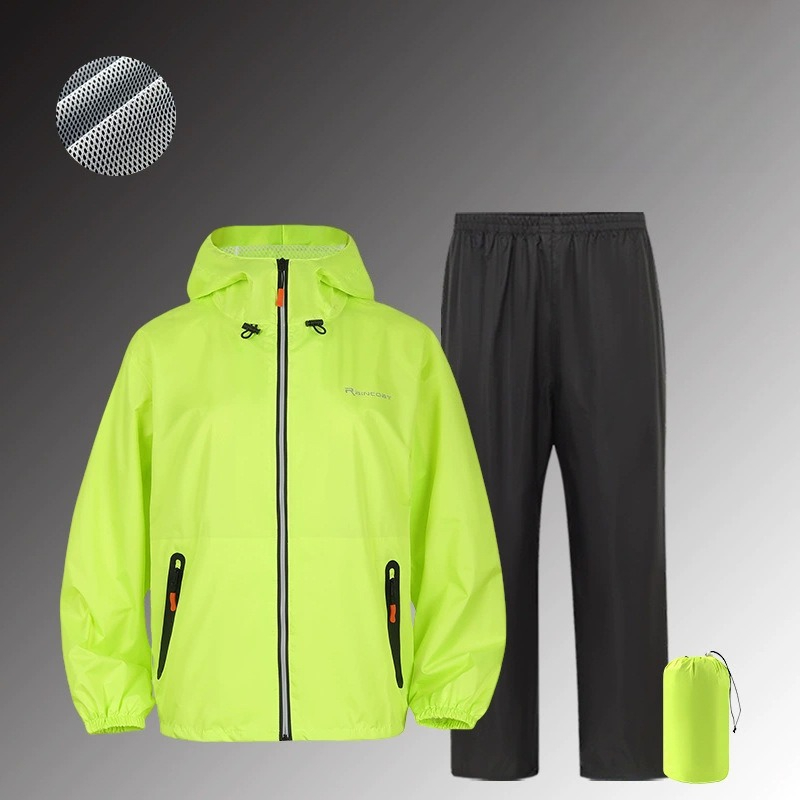 Cycling Gear Men - Vollständig Wasserdichter Regenanzug Reflektierender Fahrrad- und
