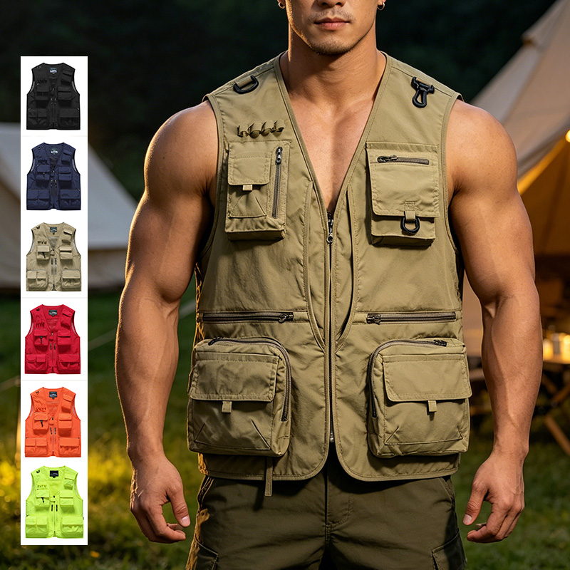 Cycling Gear Vest - Sommer-Arbeitsweste für Outdoor-Aktivitäten, Wandern, Radfahren, Angeln,