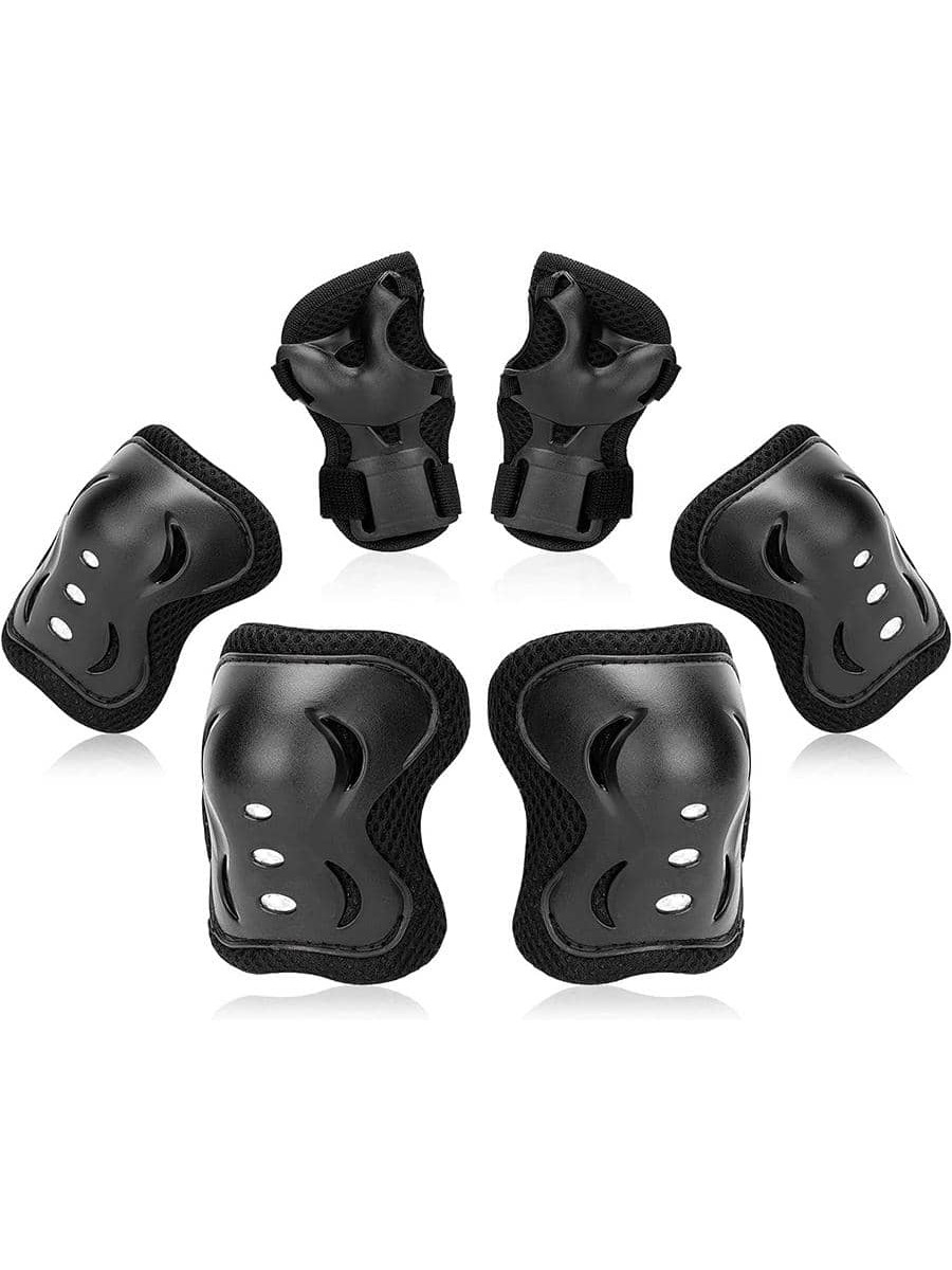 Cycling Gear Of The Year - 6-teiliges Kinderschutzausrüstungsset für 3–15 Jahre, Knie-Ellenbogenschützer