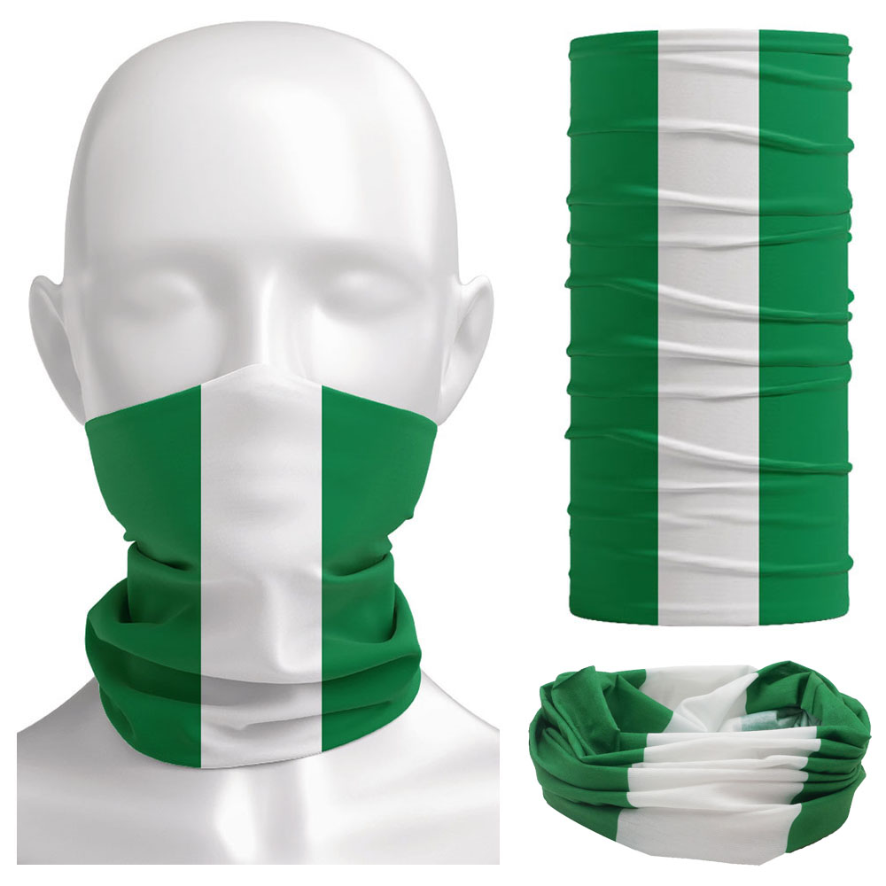 Cycling Gear Men - Nigeria-Flagge, Halstuch, Damen, Halstuch, Camping, Sturmhaube