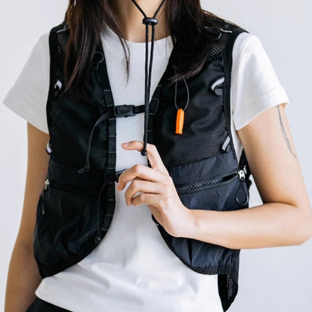 Cycling Gear Vest - Unisex Outdoor-Utility-Weste Patchwork Multi-Taschen Ärmellose Weste