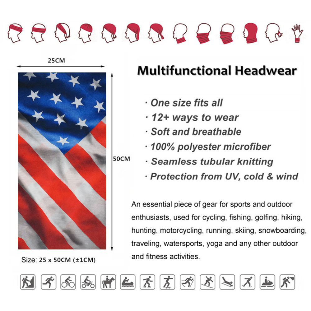 Sonnenschutzschal mit USA-Flag – Cycling Gear Men Bewertung und Preis