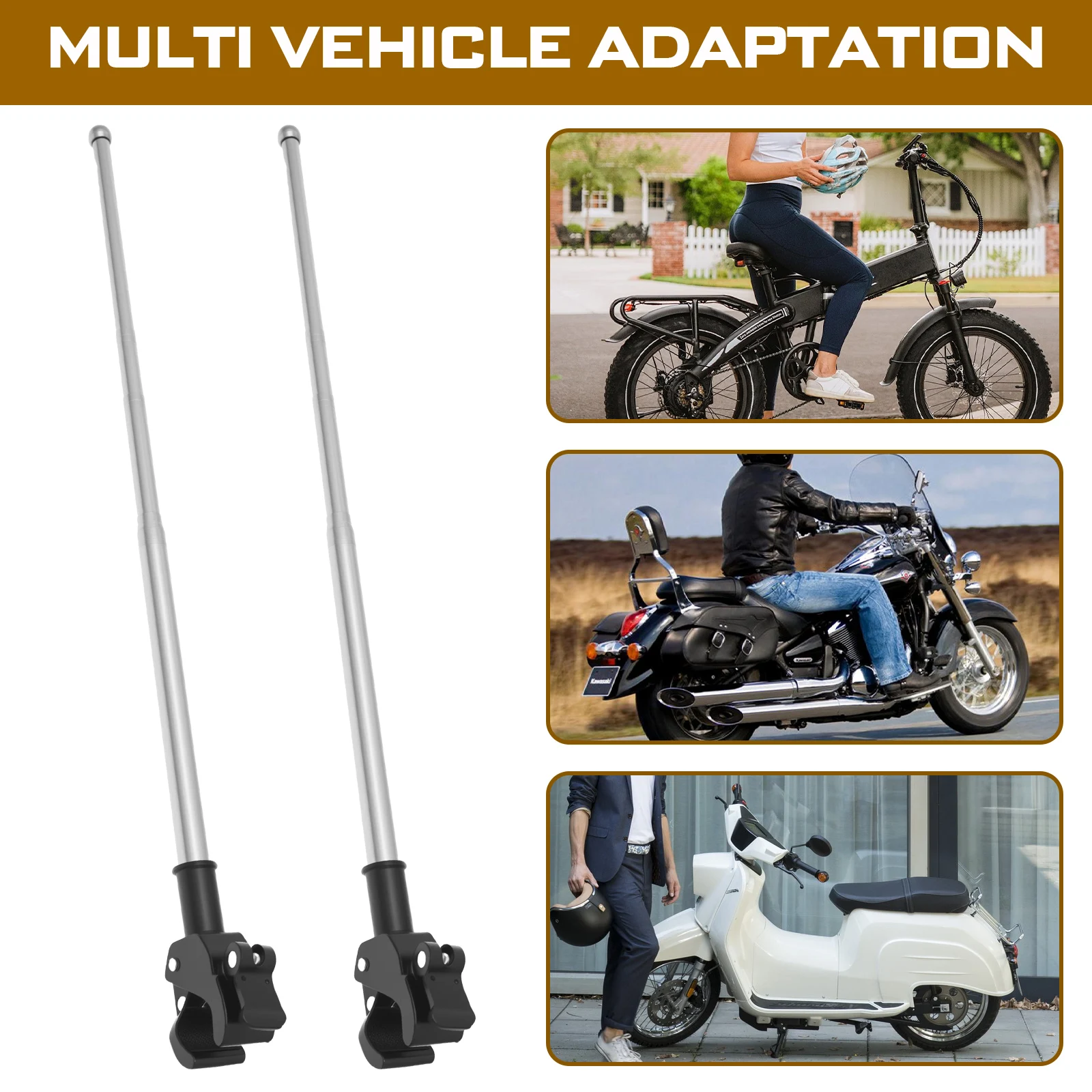2 Stück Motorrad-Fahnenstange  – Cycling Gear Shelf Bewertung und Preis