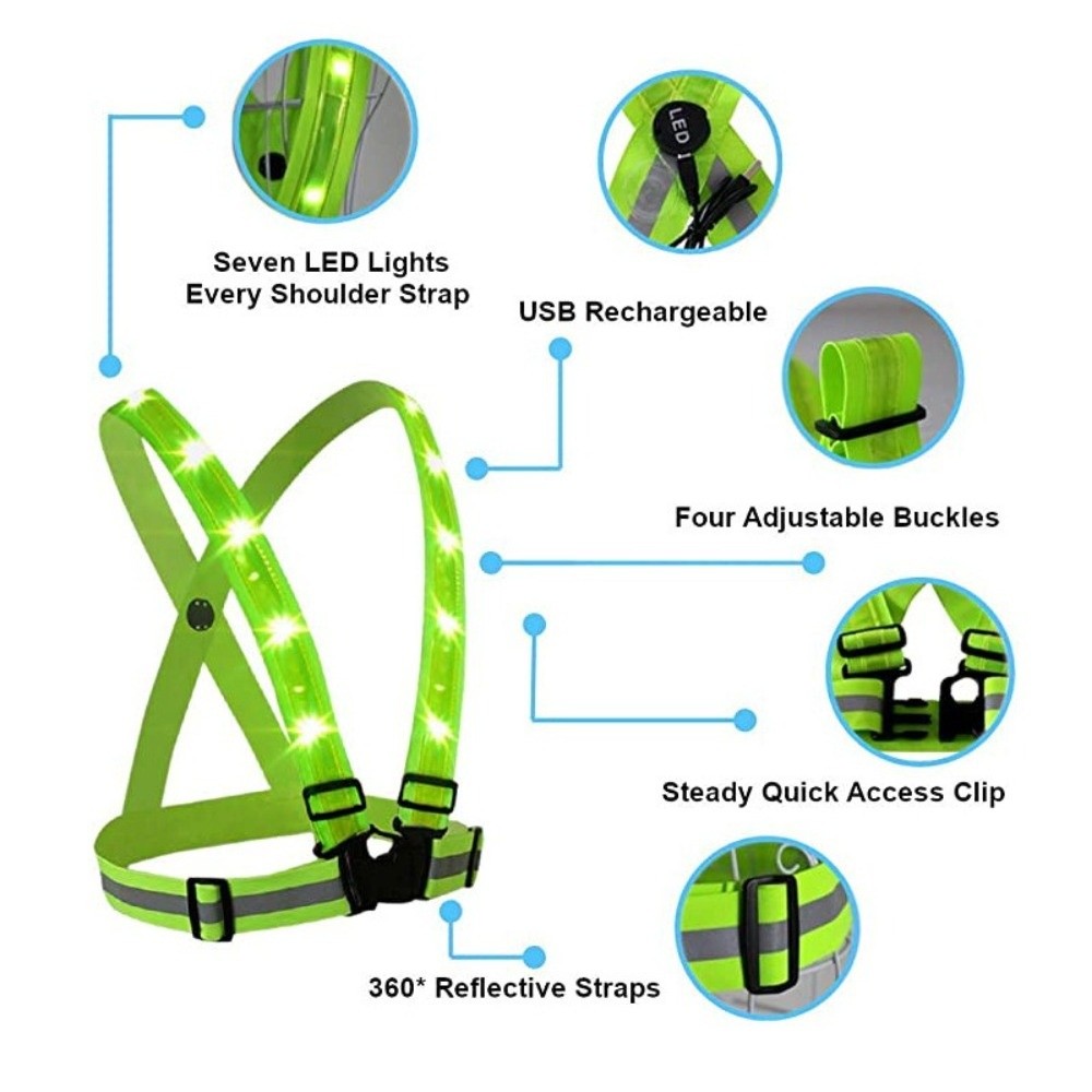 Neue Polyester-LED-Sicherheits – Cycling Gear Vest Bewertung und Preis