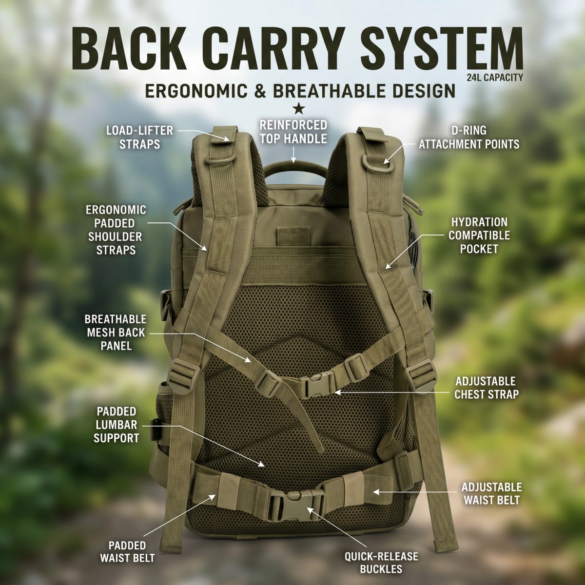 24L Molle Taktischer Rucksack  – Cycling Gear Duffle Bewertung und Preis