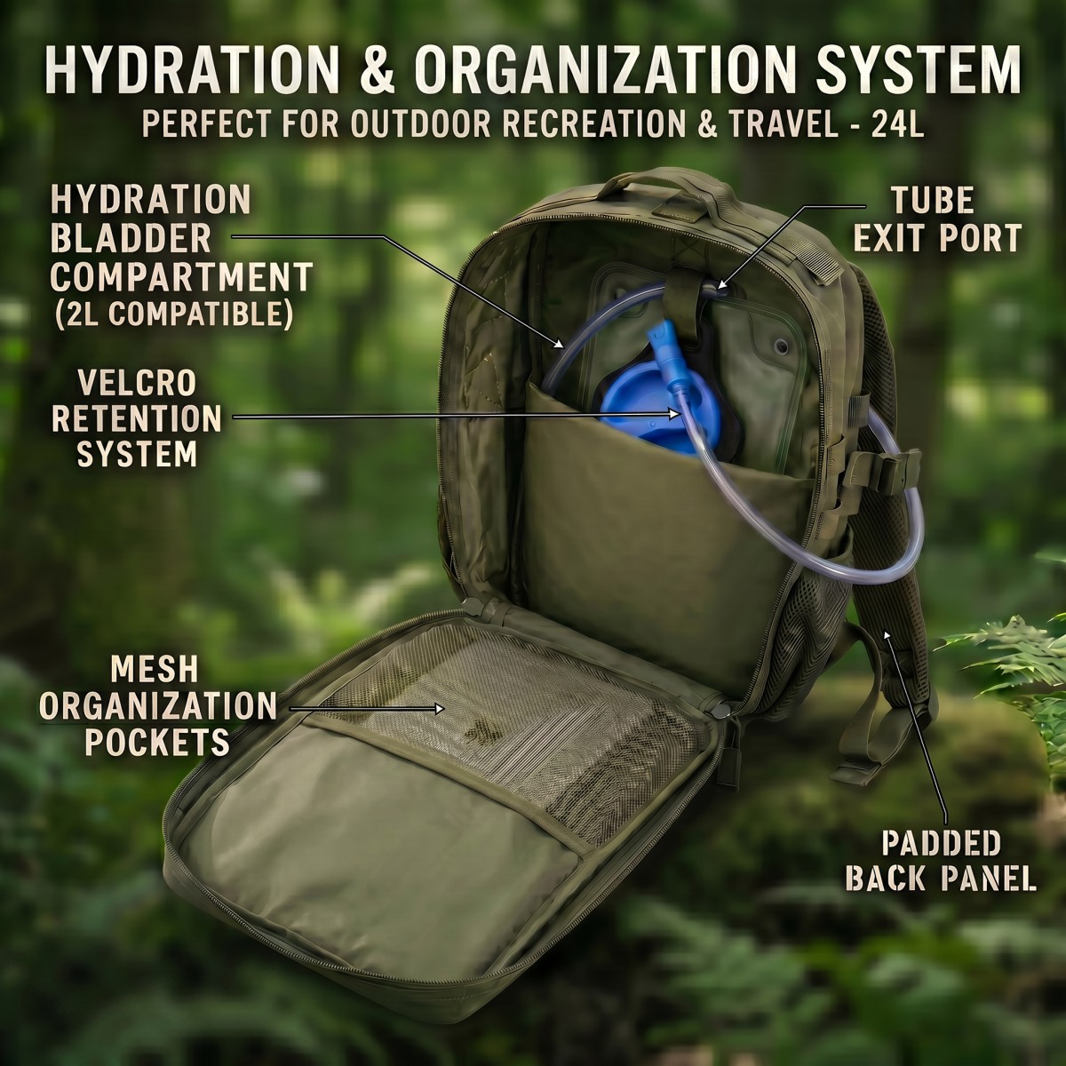 24L Molle Taktischer Rucksack  – Cycling Gear Duffle Bewertung und Preis